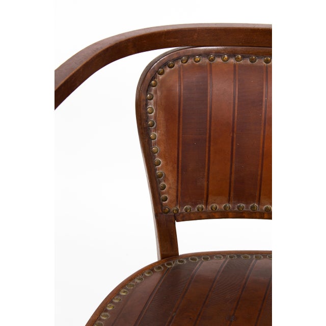 Vienna Secession Seating Set attributed to Gustav Siegel for J & J Kohn, 1905, Set of 5 For Sale - Image 14 of 18