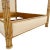 Wood Bamboo Queen Poster Bed with Steel Canopy and Cream Linen Fabric For Sale - Image 7 of 11