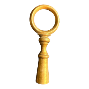 Mid 20th Century Brass Ring 3.3 Inch Finial