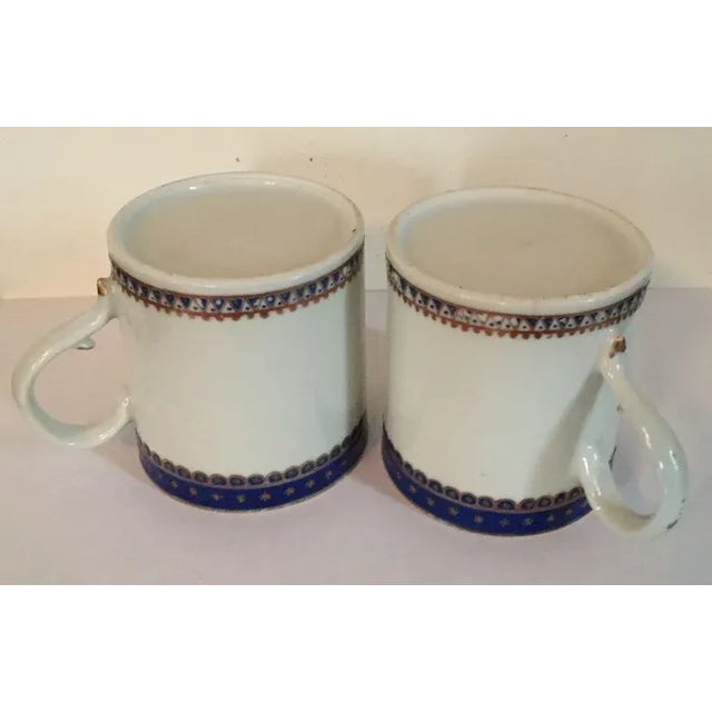 Cream Early 19th Century Chinese Export Porcelain Coffee Cups - A Pair For Sale - Image 8 of 10