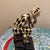 Plastic French Art Deco Hand-Painted Harlequin "The Thinker" Jester Bookend For Sale - Image 7 of 10