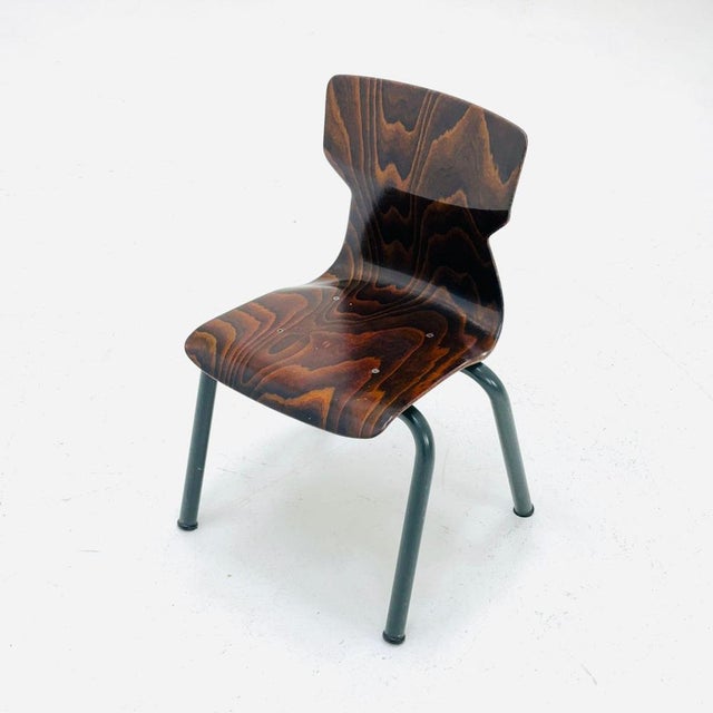 Industrial Children's School Chair in Plywood by Galvanitas & Eromes, 1960s For Sale - Image 4 of 11