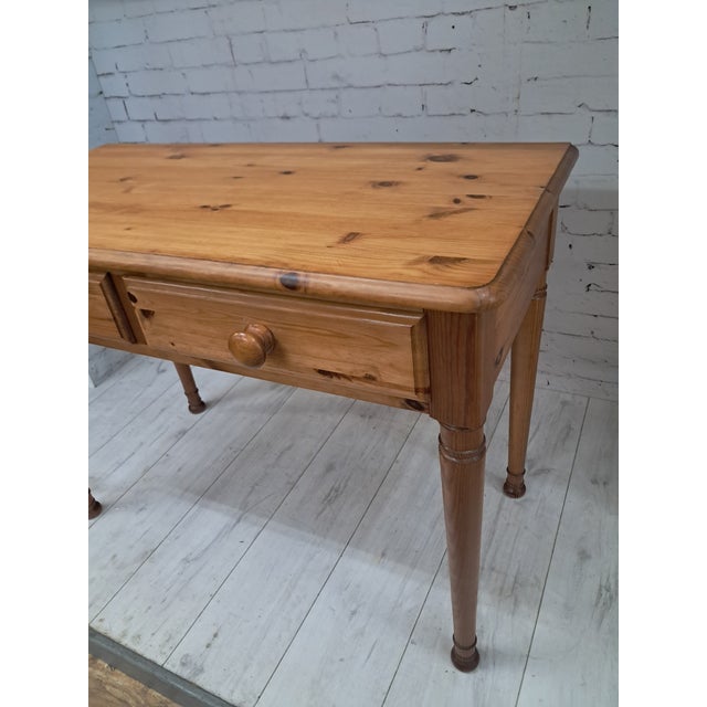 Vintage Pine Hall Console Table, 1980 For Sale - Image 14 of 18