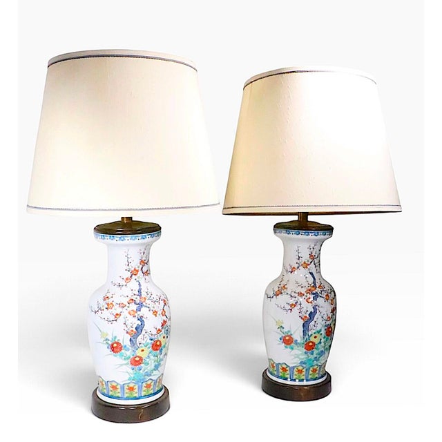 Mid 20th Century Mid 20th Century Chinese Style Ceramic Lamps by Frederick Cooper - Pair For Sale - Image 5 of 18