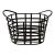 1990s Dark Brown Wrought Iron Woven Metal Magazine Rack Basket For Sale