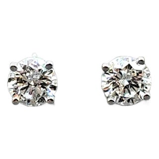 1.45 Ct Diamond Stud Earrings- 2 pieces For Sale