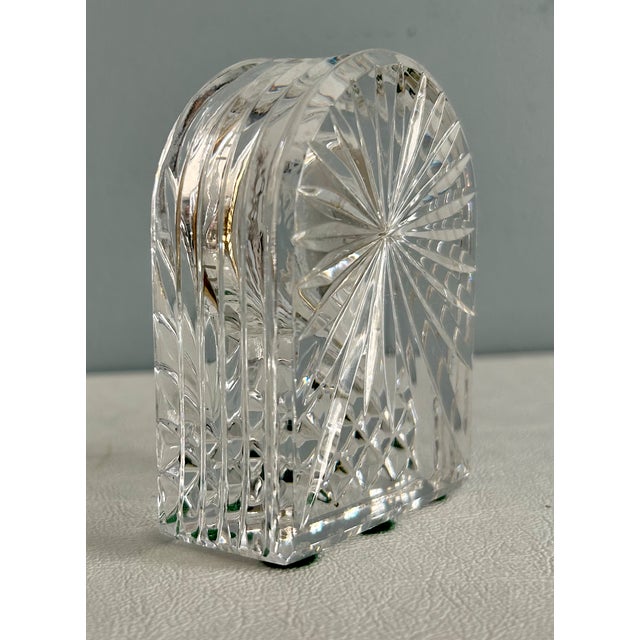 Vintage Waterford Crystal Lismore Dome Shaped Paperweight Desk Clock For Sale In Philadelphia - Image 6 of 14