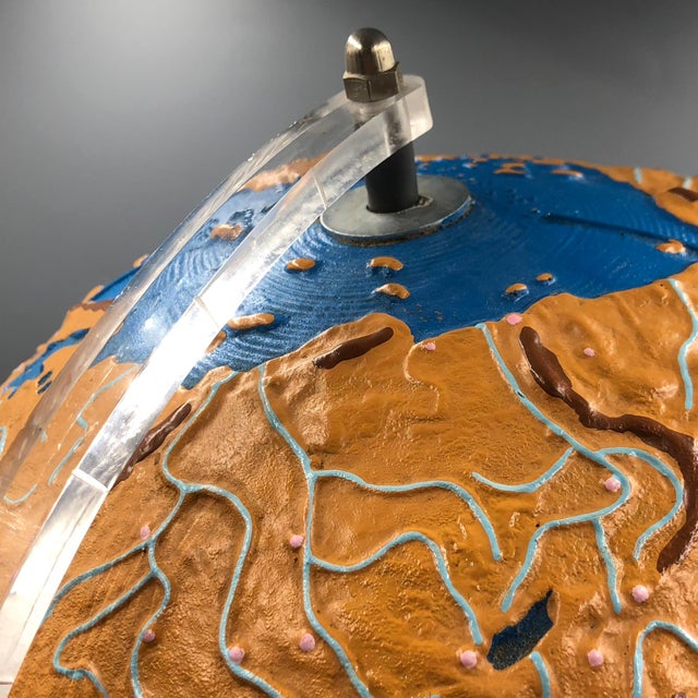 Vintage Globe for Blind People in Louis Braille, 1940s For Sale - Image 10 of 16