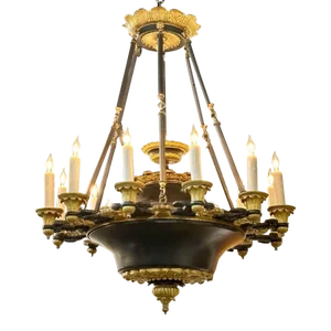 19th Century French Empire Bronze Chandelier