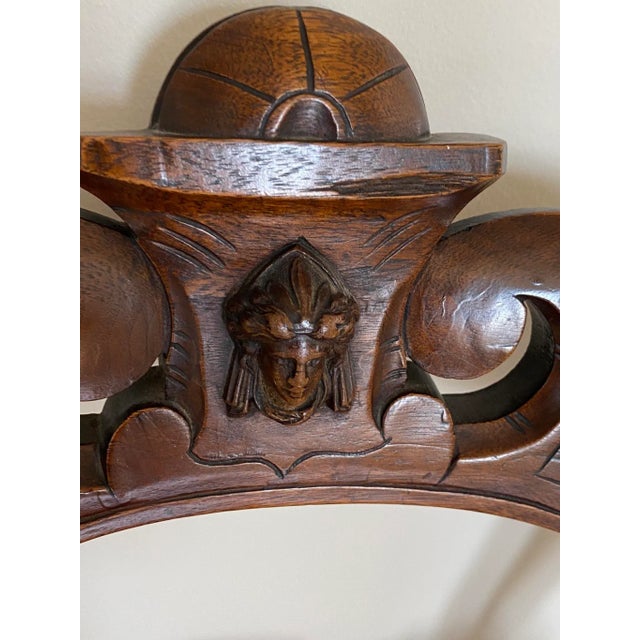 Wood 1920s Antique Traditional Carved Mahogany Side Chair For Sale - Image 7 of 9
