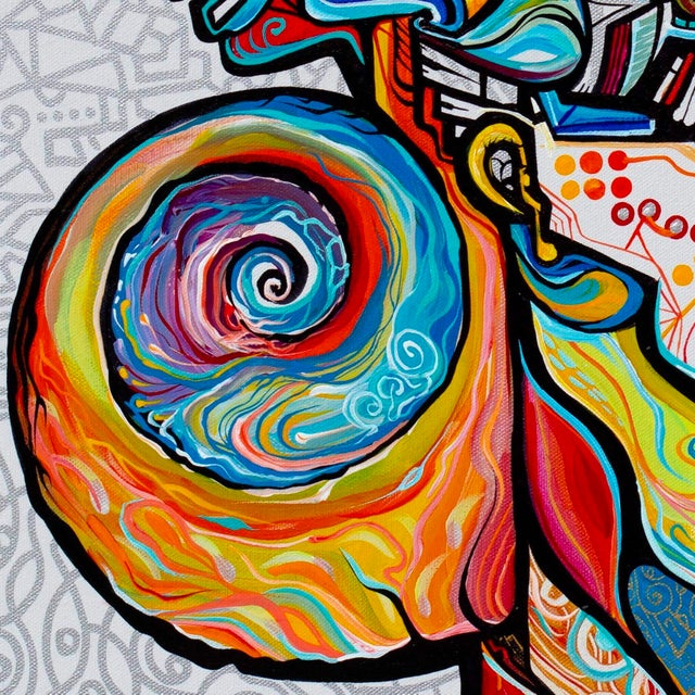 Abstract Alexander Arshansky, "French" Abstract/Cubist Piece For Sale - Image 3 of 3