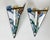 Vintage French Brass and Glass Sconces in the style of Tiffany, 1950s, Set of 2 For Sale - Image 4 of 8