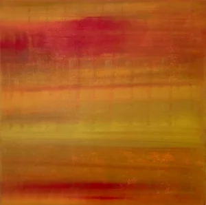 "Rising Sun" Contemporary Original Modern Acrylic Painting on Canvas by Nina Weintraub