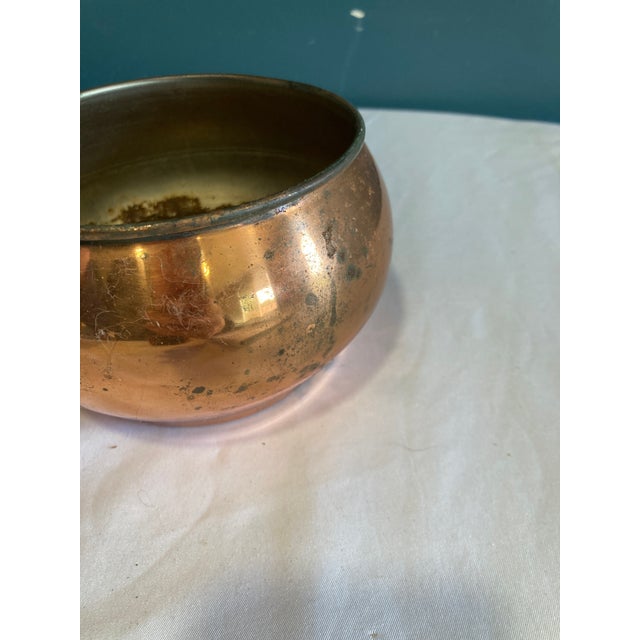 Mid 20th Century Mid-Century Small Round Copper Planter For Sale - Image 5 of 7