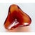 Vintage Italian glass dish / bowl / catchall. Beautiful shade of dark orange. Made in Italy.