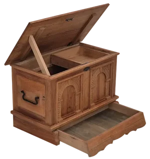 Vintage Danish Side Box with Drawer, 1970s