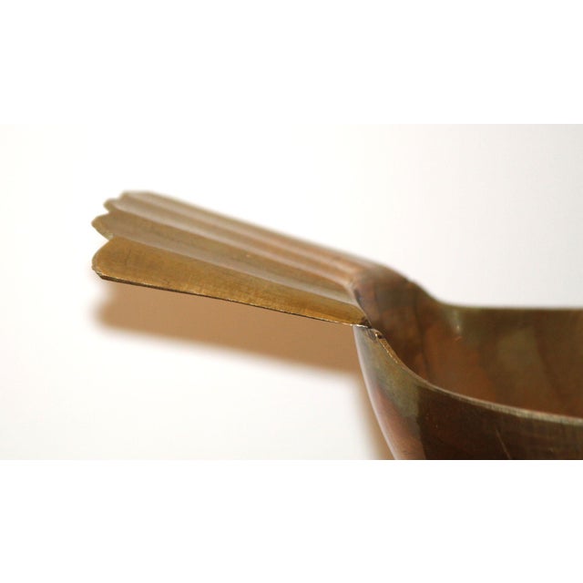 Mid-Century Brass Footed Duck Catchall Bowl / Dish For Sale - Image 6 of 8