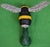 Traditional Lejeune Enamel Painted Bee. Bumble Bee Hood Ornament/ Car Mascot For Sale - Image 3 of 5