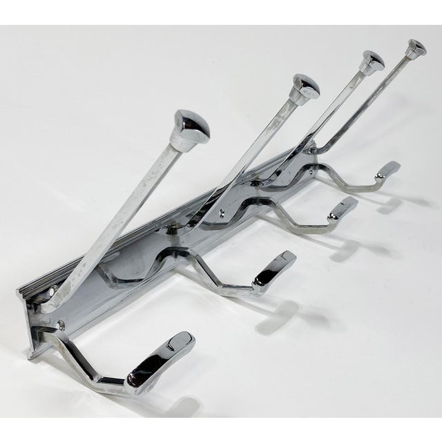 Mid 20th Century Vintage French Modern Chrome Wall Hook For Sale - Image 5 of 8