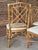 Set of Four Vintage Lexington Chinese Chippendale Rattan & Faux Bamboo Dining Chairs For Sale - Image 11 of 12