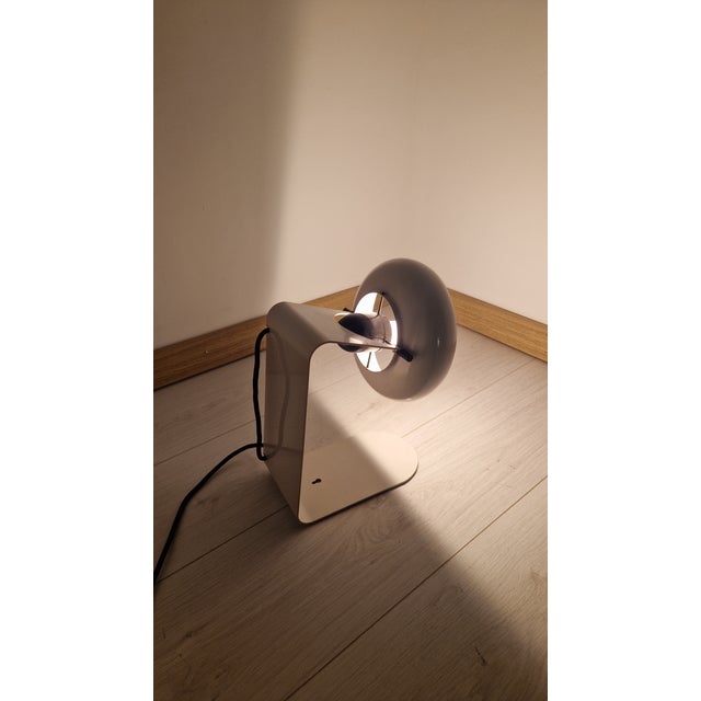 Hanging White Iron Table Lamp from Stilnovo, 1970s For Sale - Image 12 of 13
