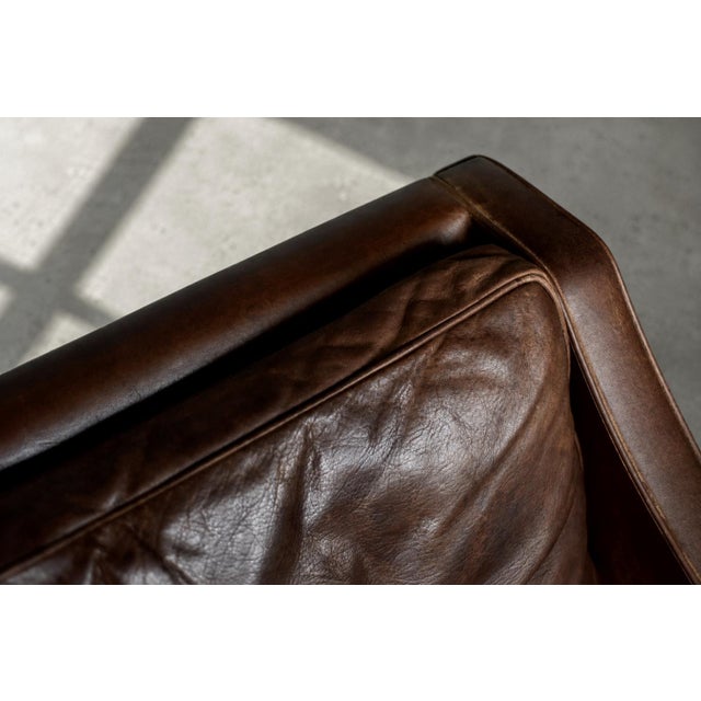 1960s Set of Vintage Danish Modern Leather Model 2207 Lounge Chair and Ottoman by Børge Mogensen for Fredericia, 1960s For Sale - Image 5 of 18