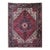 Vintage Heriz Rug, Hand-Knotted Wool, Geometric Medallion Pattern, Red & Navy, 8x11 For Sale