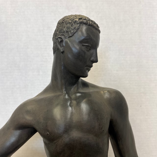 Sculpture Materials Crouching Youth by Winifred Turner For Sale - Image 7 of 11