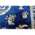 1920s Navy Classic Pomegranate Medallion Antique Chinese Art Deco 8' 9"x 11' 6" For Sale - Image 4 of 9