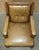 Victorian English Oak Hand Dyed Leather Library Reading Armchair For Sale - Image 14 of 18