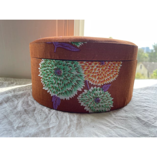 Lisa Corti Silk-Covered Storage Box For Sale In Seattle - Image 6 of 7