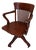 Antique Oak Revolving Office Armchair, 1890s For Sale