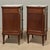 Pair of Antique French Louis XVI Marquetry Marble Top Nightstands ~ End Tables For Sale - Image 14 of 18