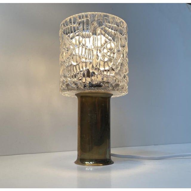 Gold Small Restaurant Table Light in Brass & Glass from Arlus, France, 1960s For Sale - Image 8 of 9