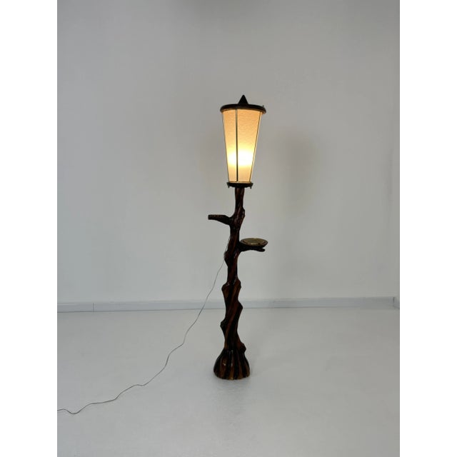 Brown Mid-Century Floor Lamp, 1950s For Sale - Image 8 of 11