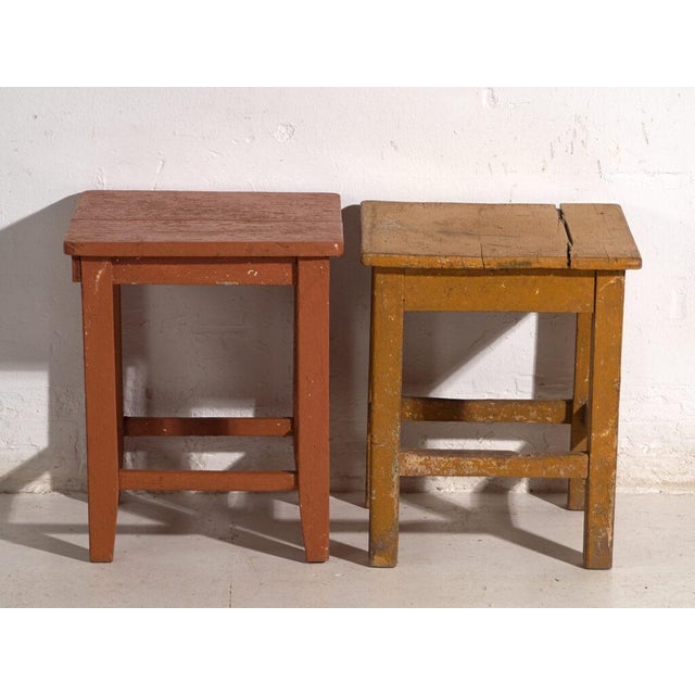 Bedside Tables in Pine, Central Europe, 1940, Set of 2 For Sale - Image 3 of 12