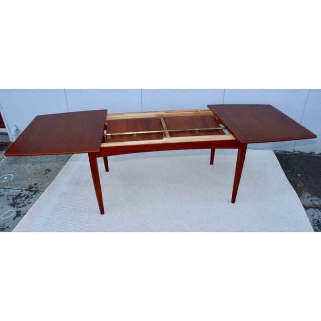 Falster Møbelfabrik Danish Teak Dining Table With Two Hidden Leaves 1960's Modern For Sale - Image 15 of 15