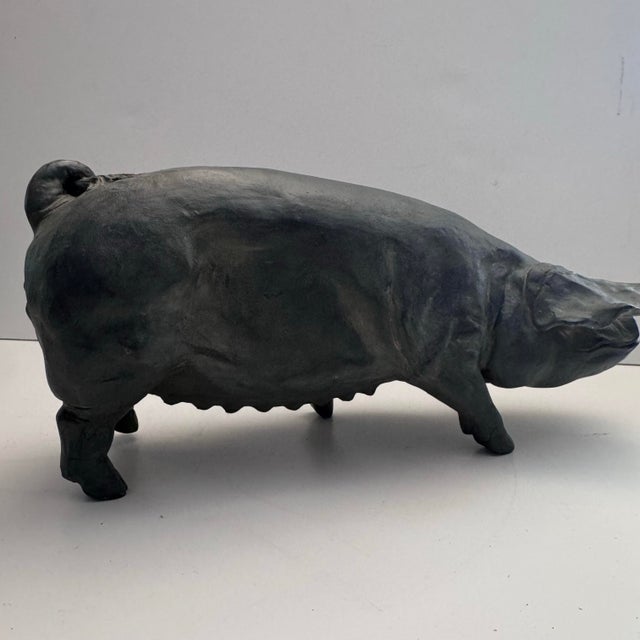 Vintage House Parts Inc Pot Belly Pigs Resin Farmhouse Decor Sculptures For Sale - Image 4 of 11
