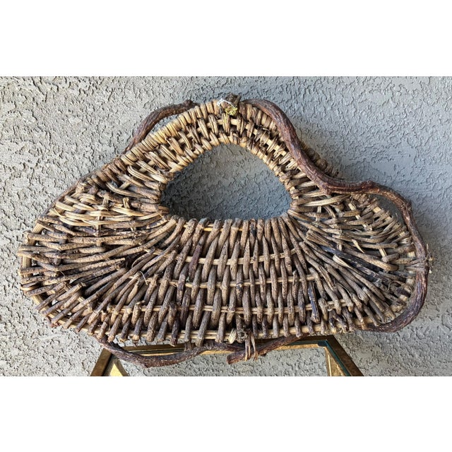 Mid 20th-Century Rustic Adirondack-Style Branch & Twig Willow & Branch Wall Pocket For Sale - Image 4 of 12