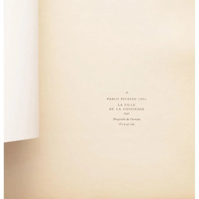 Paper 1947 After Picasso, "La Fille De La Concierge" Original Period Parisian Lithograph For Sale - Image 7 of 10