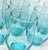 Glass Stemless Aquamarine Goblets- Set of Eight For Sale - Image 7 of 8