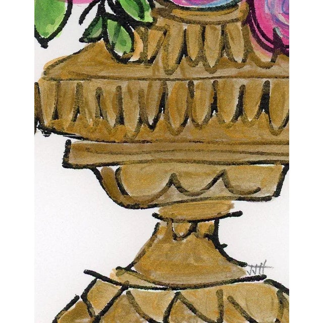 Contemporary Floral Still Life Bouquet Acrylic Painting "Think Pink" by JJ Hogan For Sale In Washington DC - Image 6 of 9