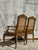Vintage Regency 19th Century Cane Back Fauteuil Chairs - a Pair For Sale - Image 11 of 12