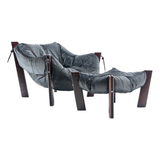 Set of MP-111 Lounge Chair and Ottoman from Percival Lafer, 1970s For Sale