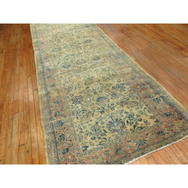 Early 20th Century Persian Kashan Gallery Runner - 4'7" x 16'3" For Sale - Image 11 of 11