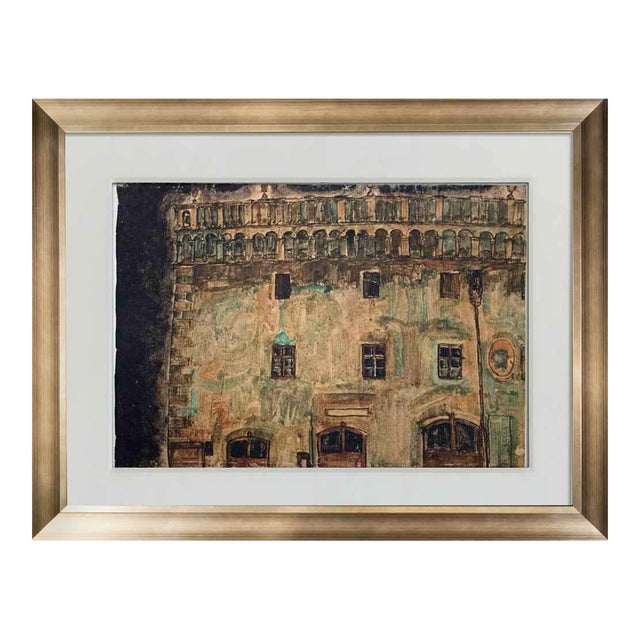 Egon Schiele Lithograph Signed #‘Ed Ltd. Ed. “ Krumau Town-Hall” 1910 +Framing For Sale