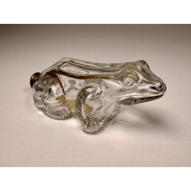 Rare & Original Frog Figural Glass Perfume Scent Bottle for your consideration. The bottle measures approx. 3 1/4 inches...