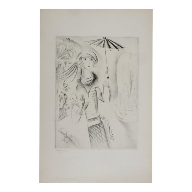 Mily Possoz, The Parisian Woman, Original Signed Engraving For Sale