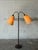 Orange Metal Floor Lamp With Dual Textured Shades Mid-Century Modern 1950s For Sale - Image 8 of 10