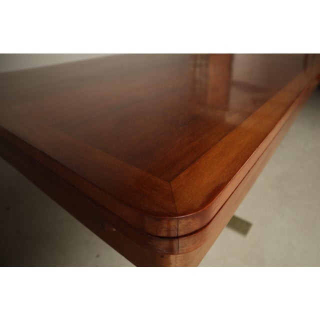 Wood Art Deco Extending Dining Table with Sculptural Pedestal Base, 1930s For Sale - Image 7 of 16